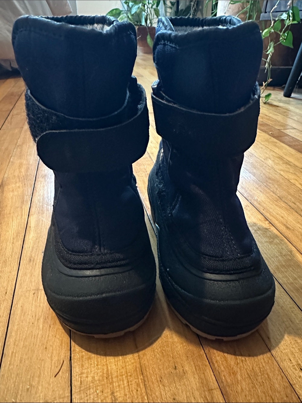 Kids Navy and Black LL Bean Winter Boots